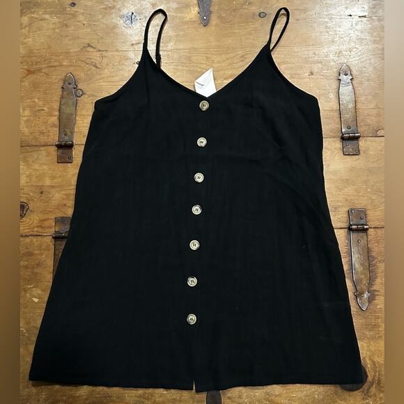 Pink Lily Black Button Dress Size XXL - Picture 1 of 6